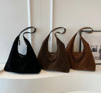 Trendy Faux Suede Shoulder Purse Bag Women Tote Hobo Purses Handbag Bags | Soft Suede,Large Capacity,Versatile Lightweight Brown Purses,Slouchy Everyday Work Gym Travel Weekend Tote Bag